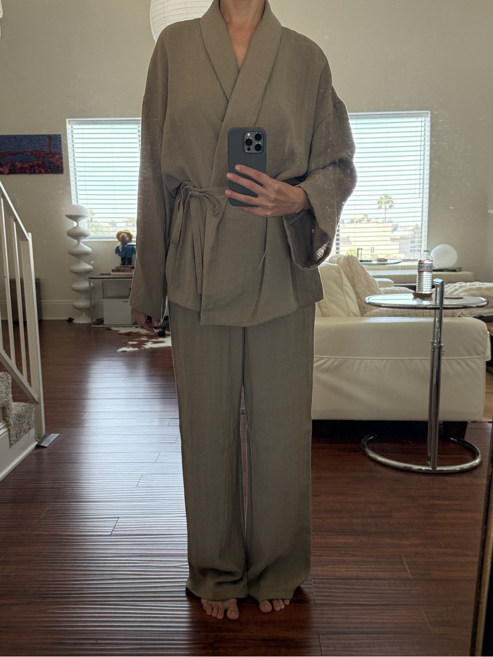 Zara Linen Kimono Set Size M-L - Picture 2 of 10
